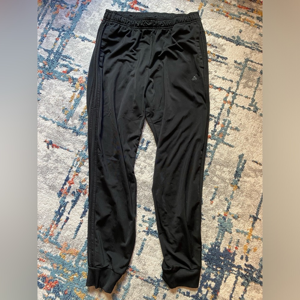 Adidas black joggers size Large